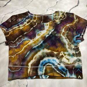 Hand dyed Tie-Dye Short Sleeve Crop Top